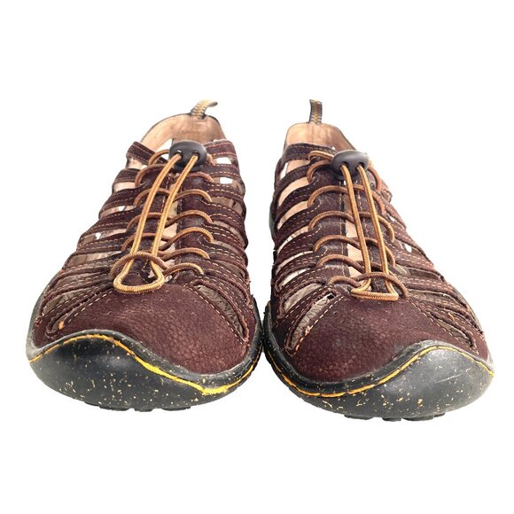 JBU JamBU 7.5 Scuba Adventure On Brown Barefoot Sandal Bungee Caged Sport Shoes - Picture 8 of 11